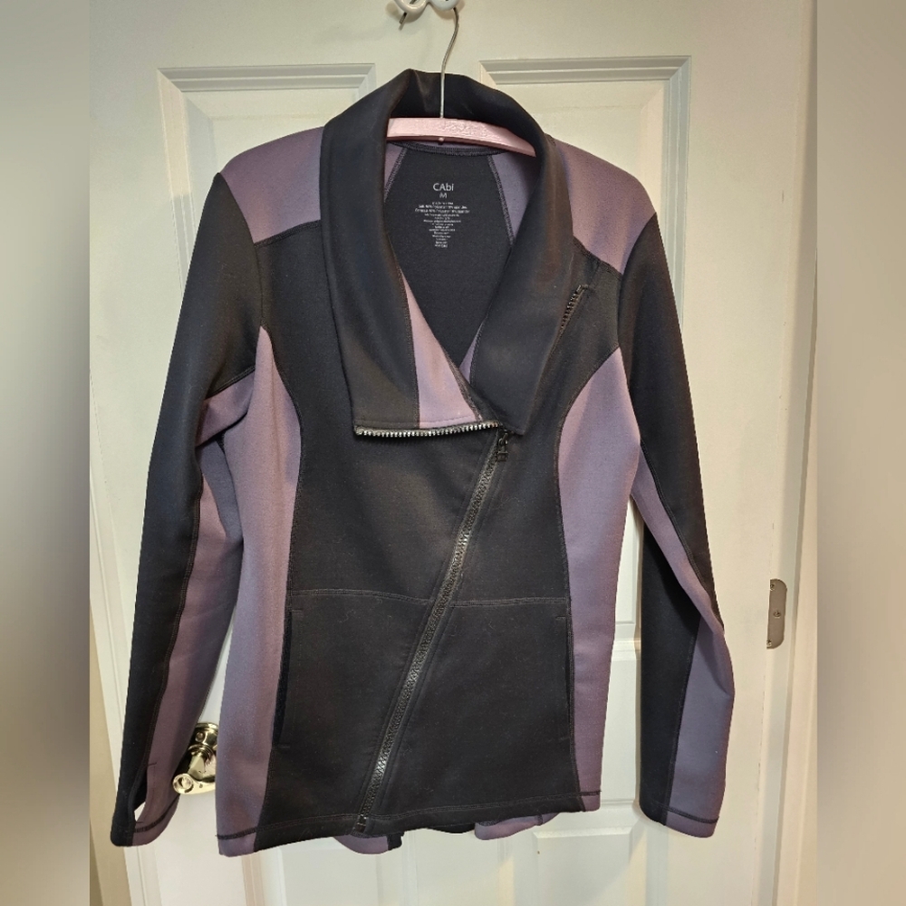 Cabi Black and Gray Asymmetrical Jacket